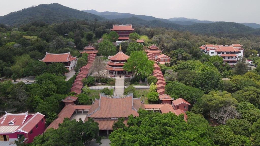 航拍福建泉州少林寺全景11503