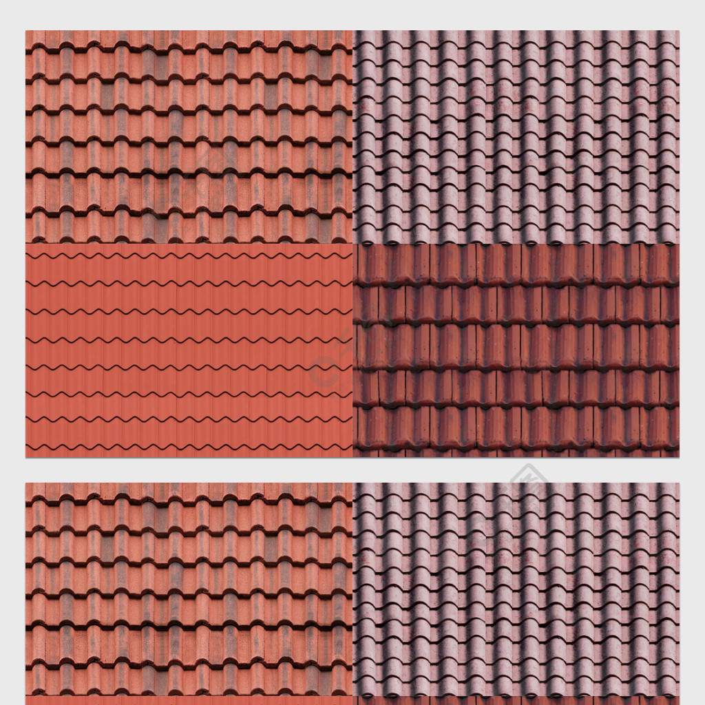 瓦片古建筑屋顶瓦3d材质贴图素材7