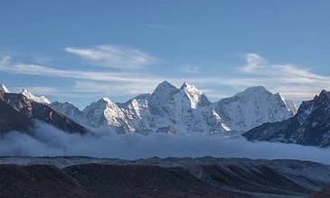 摄影图安纳布尔纳 i 喜马拉雅山脉视图从潘山太阳 3210 米0个.