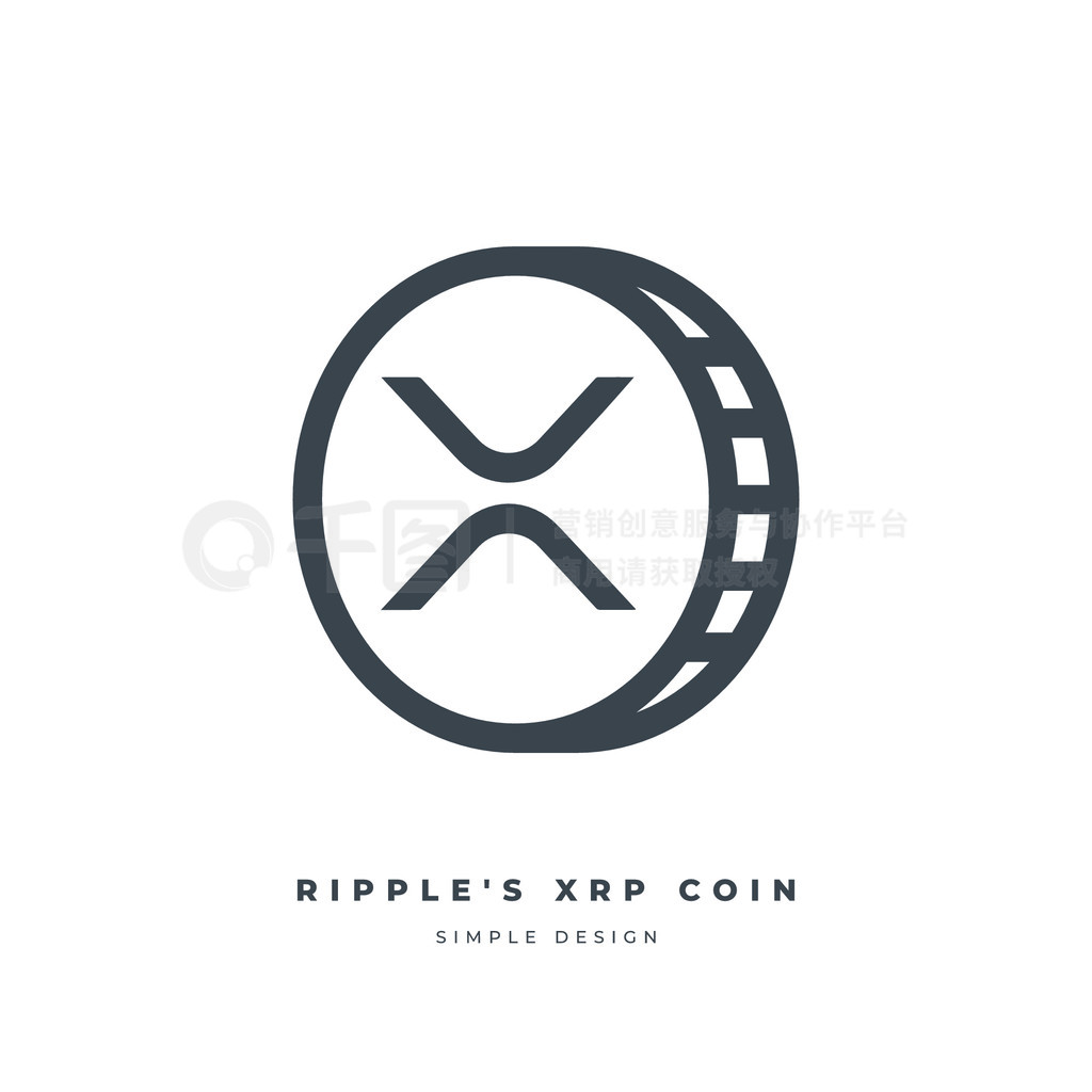 Ripple  XRP Coin ܻͼڰɫϡֻҡ