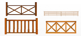 栏杆部分阳台面板,楼梯或露台围栏建筑隔离设计元素,3d 矢量逼真插