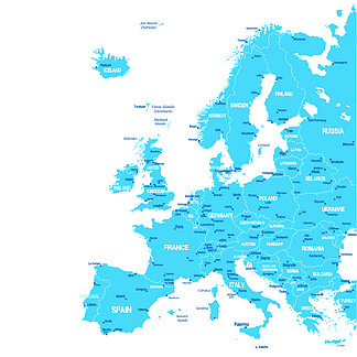 欧洲矢量地图模板免费下载_ai格式_编号27935566-千图网