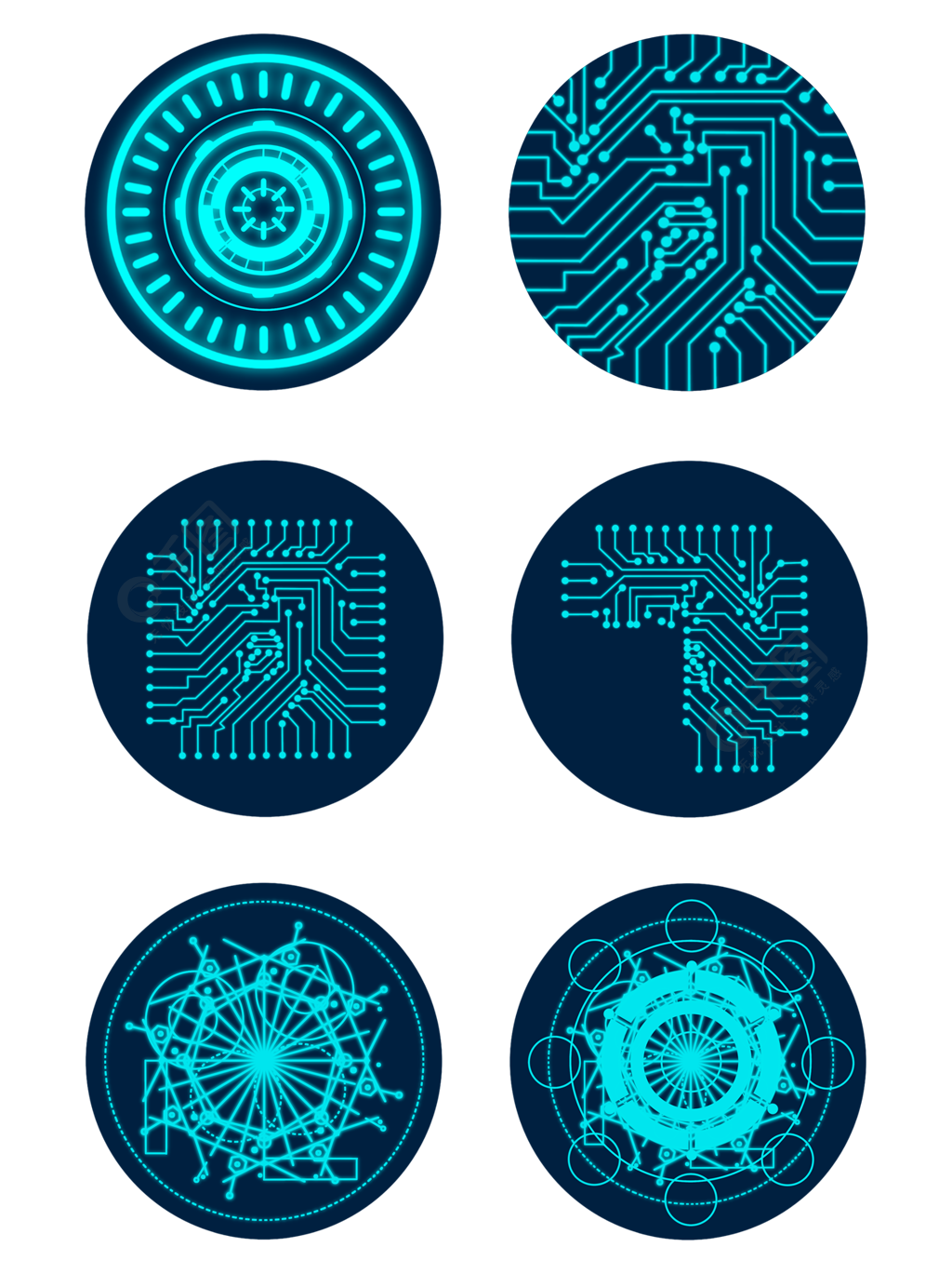 科技感装饰图案矢量素材1年前发布