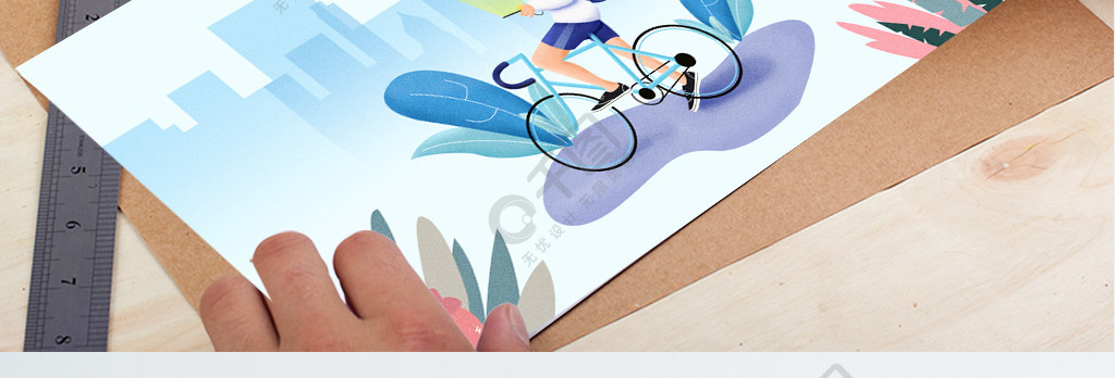 骑单车男孩手绘插画3年前发布
