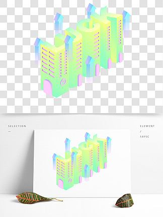 5d办公主题luck办公楼元素艺术字luck