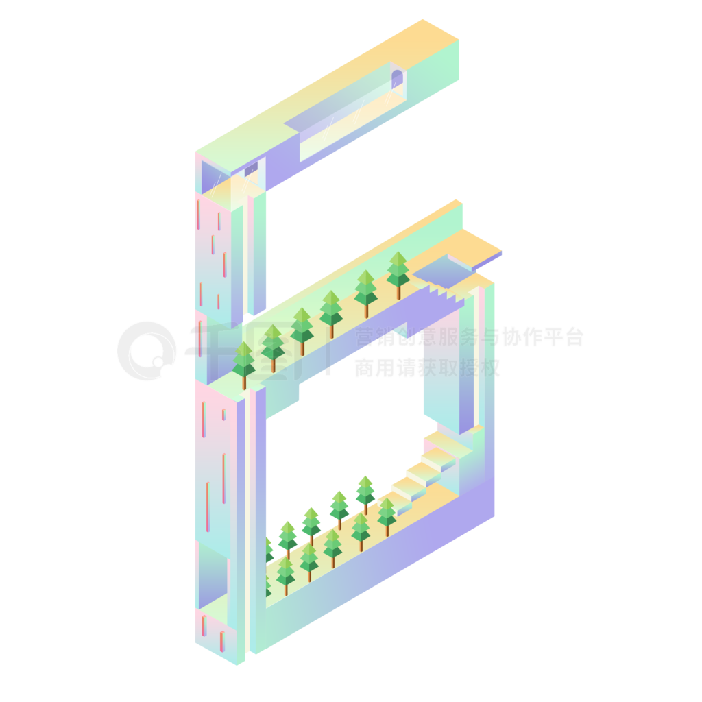 2.5D񽥱ɫ6װͼԪ