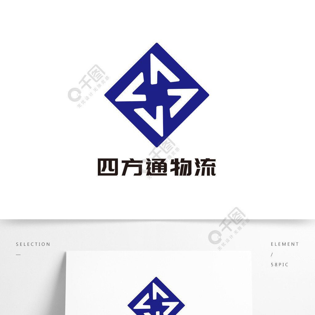 四方通物流logo设计