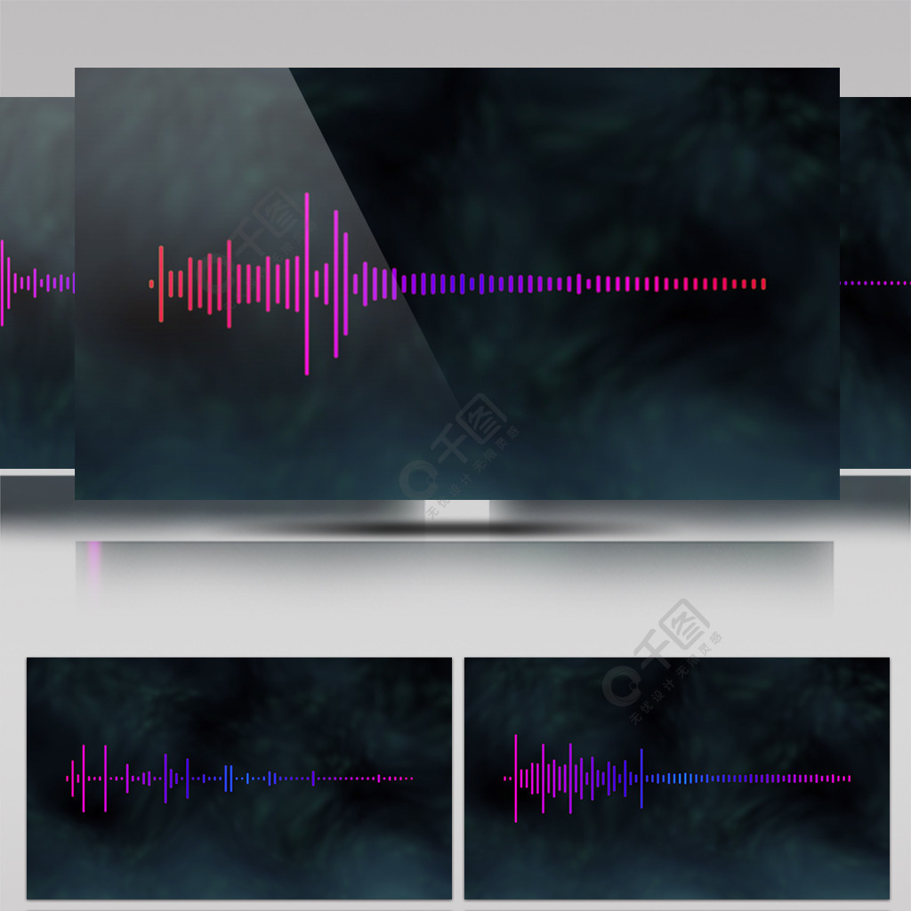 炫酷线条数字音频可视化
