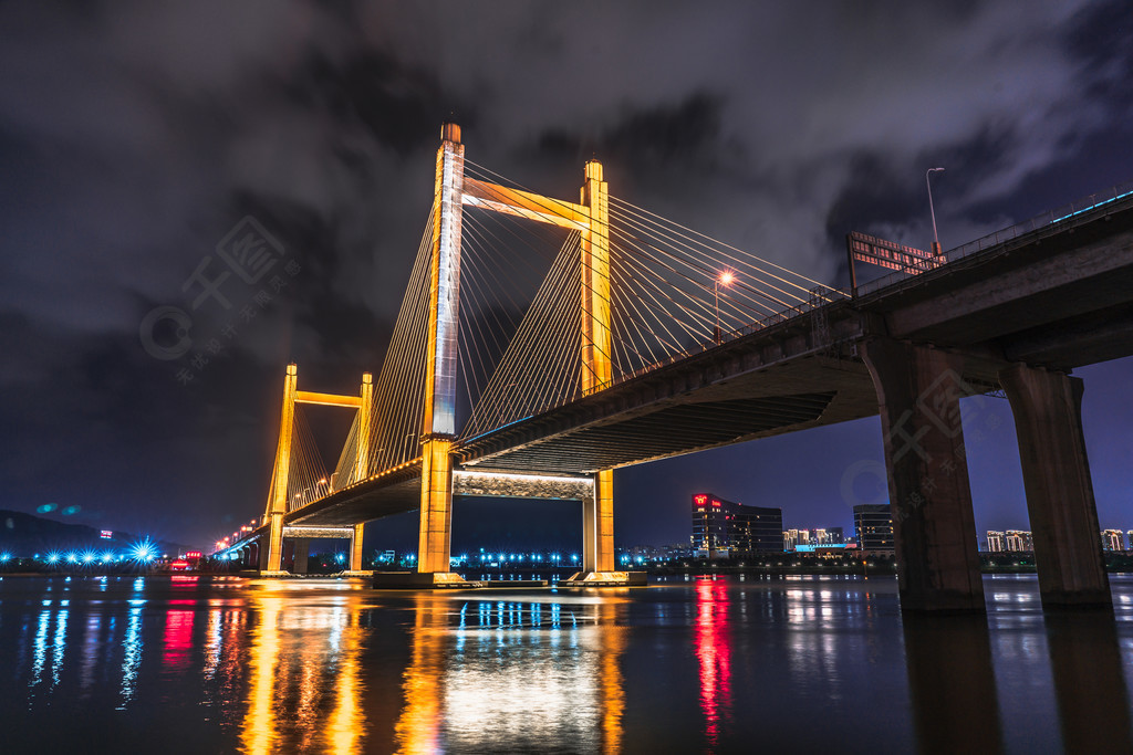 福州马尾魁浦大桥夜景