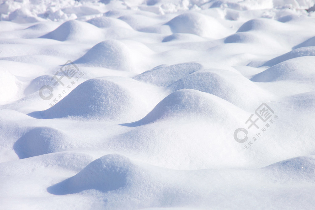 自然风景雪景雪地冬天户外白天俯视阳光白色