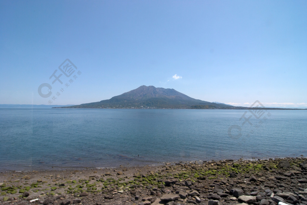 日本鹿儿岛樱岛樱岛&ferry远景