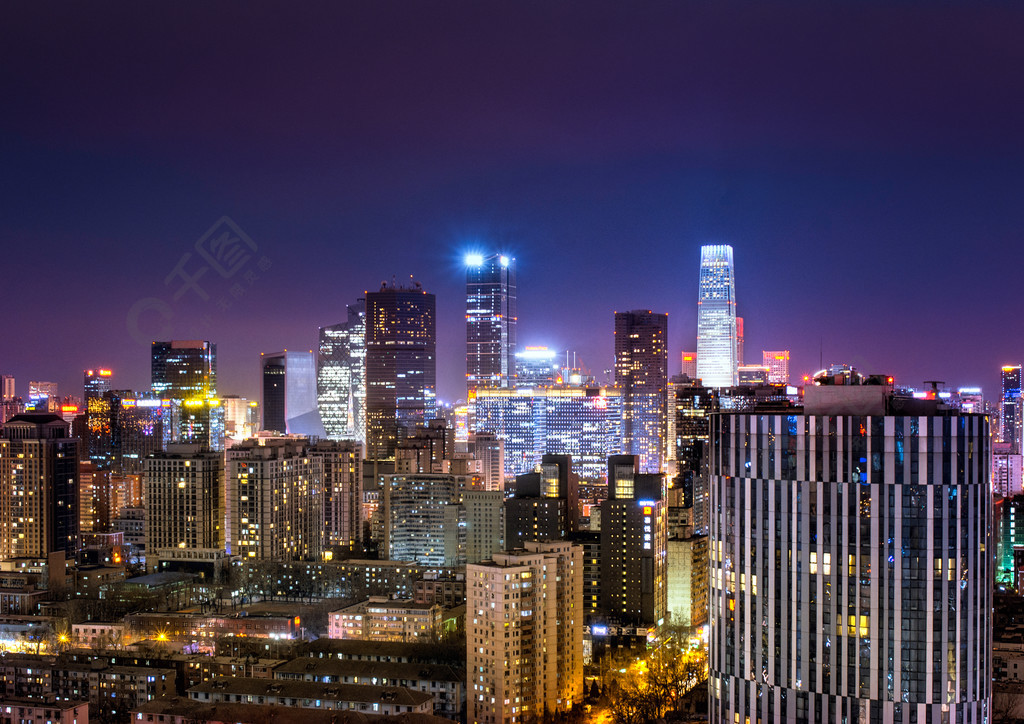 北京国贸城市夜景