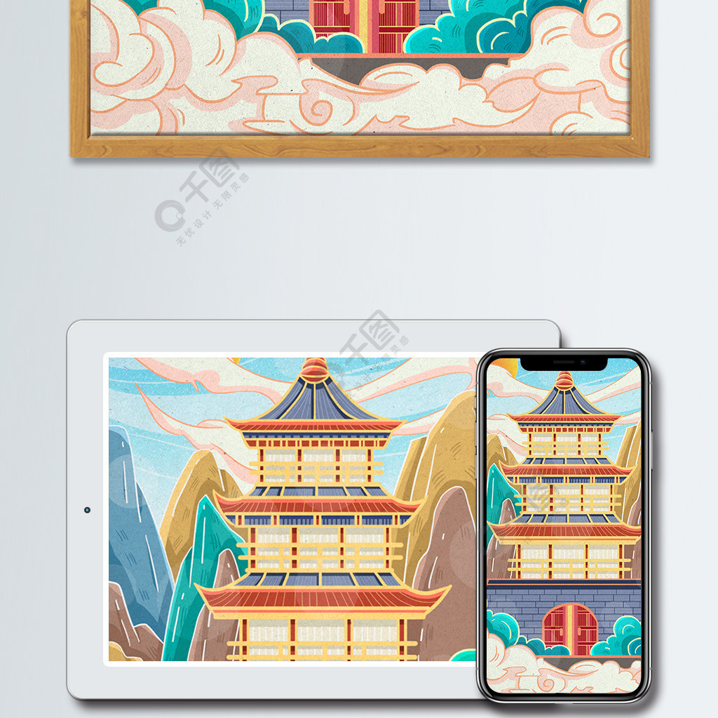 中国古代建筑亭台楼阁插画1年前发布