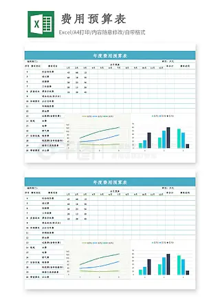 年会活动费用预算表excel模板