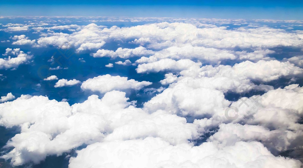 高空蓝天白云云海