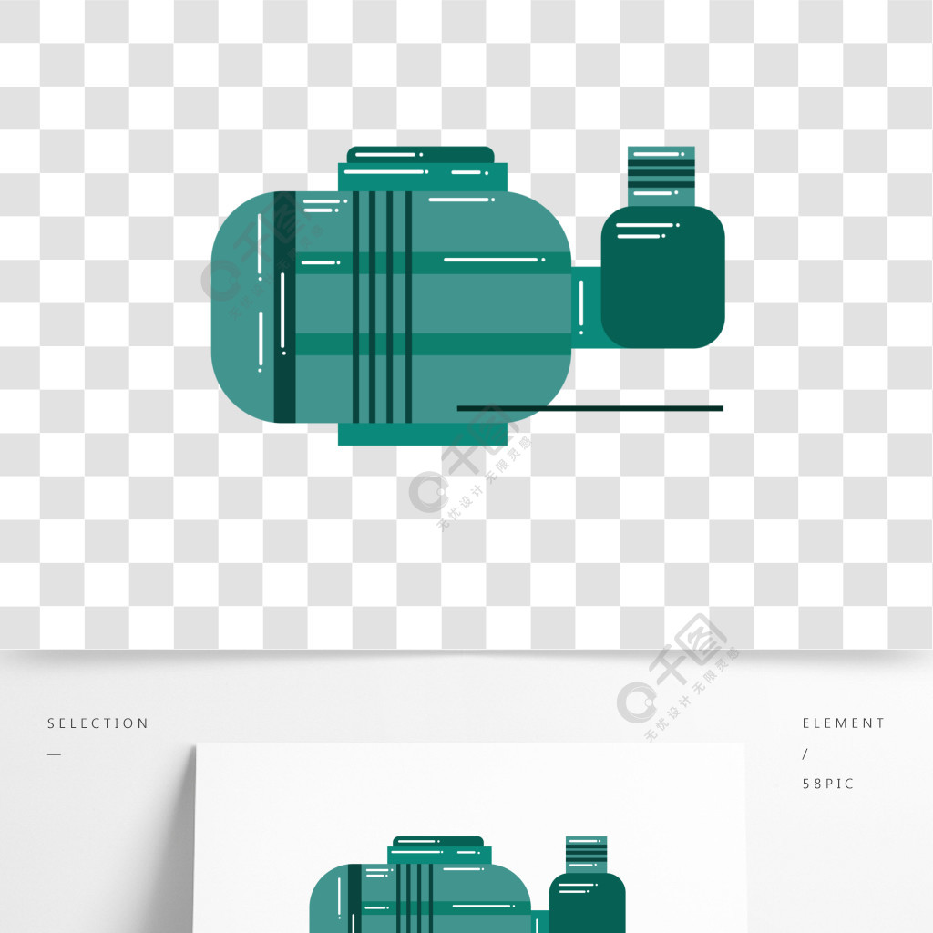 卡通手绘抽水泵矢量图