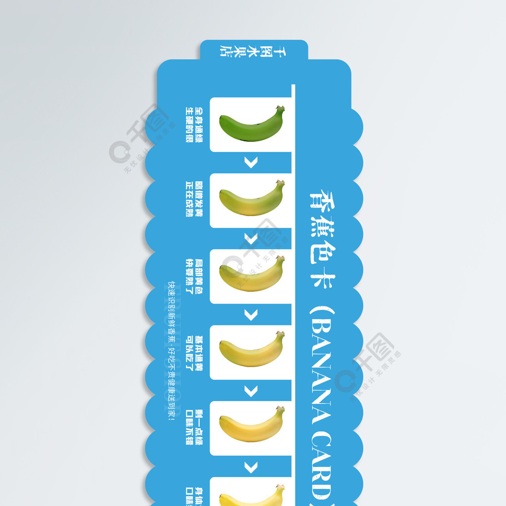 蔚蓝简约水果店系列香蕉色卡