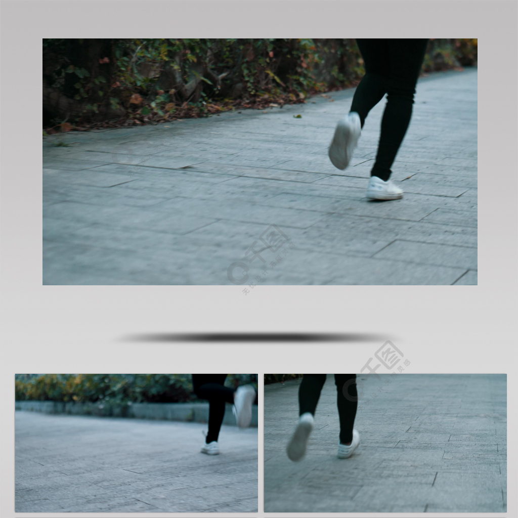 4k高清实拍女孩清晨锻炼慢跑跑步特写镜头