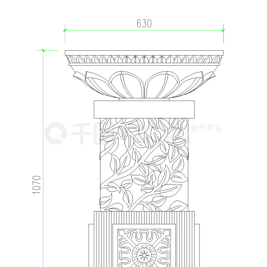 CAD图块之景观花盆