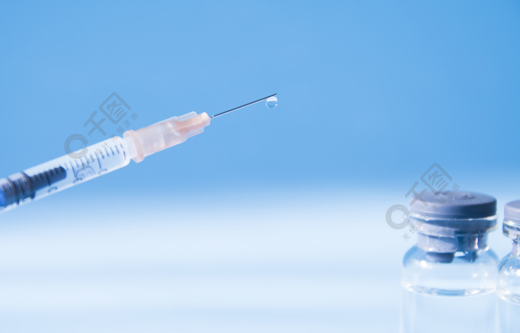 疫苗接种针管药剂瓶实拍图