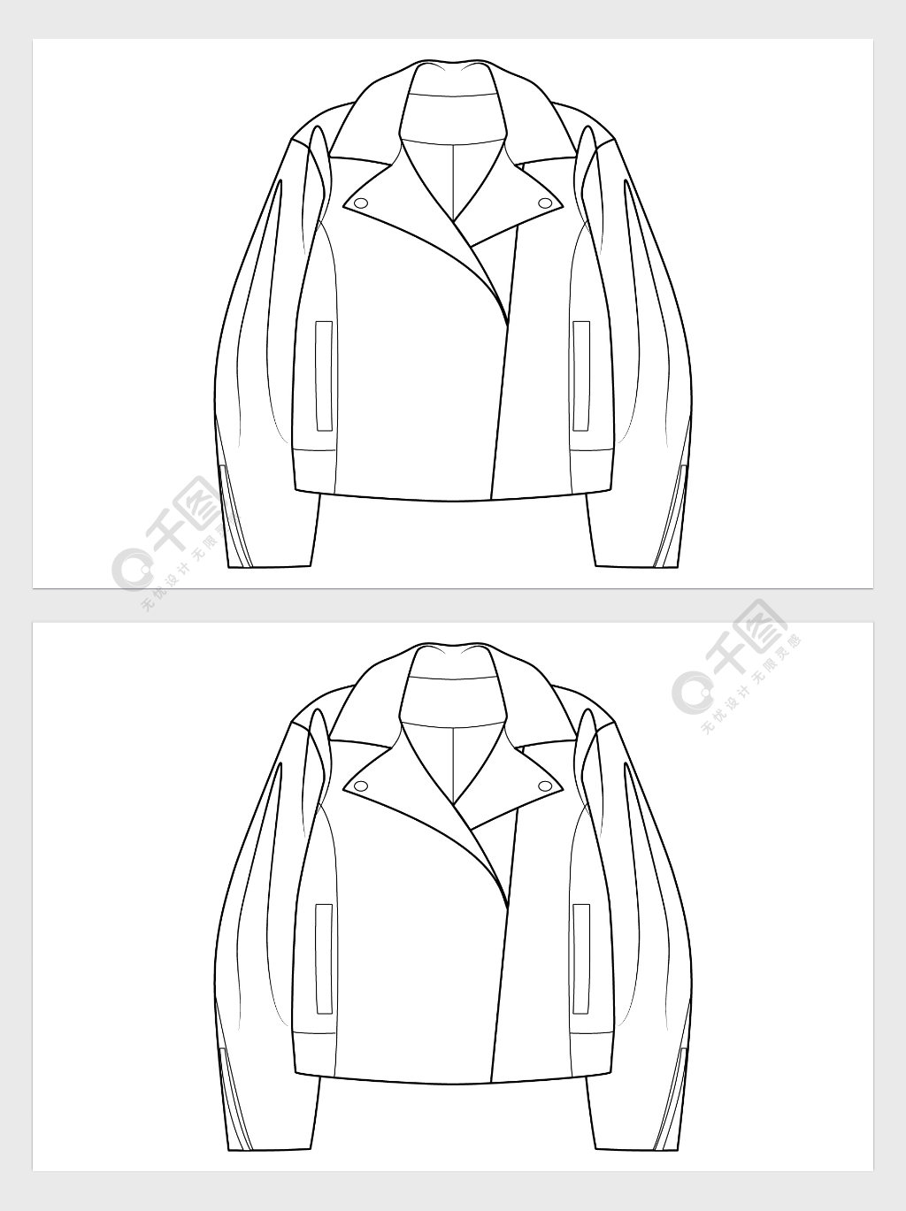 皮夹克效果图线稿模板免费下载_ai格式_595像素_编号39740299-千图网