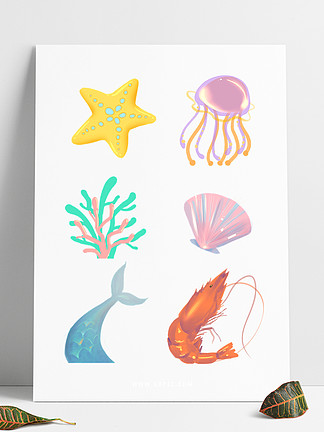 海洋动植物系列图案