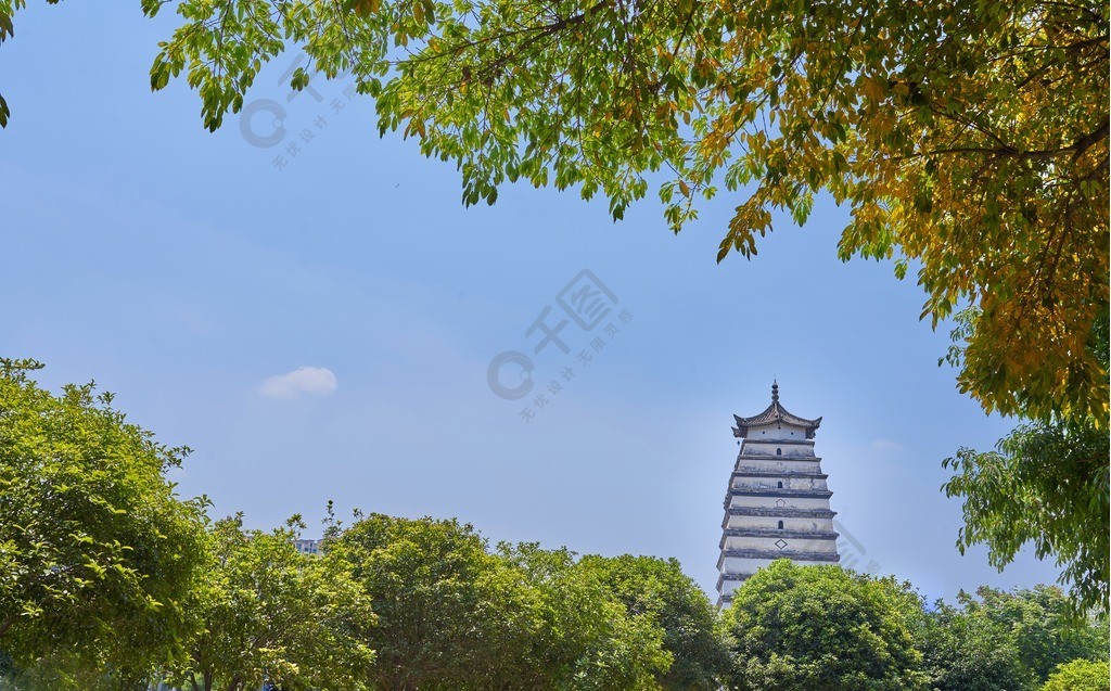 绵阳安州区地标建筑文星阁塔