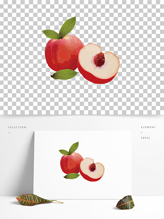 原创矢量 i i>水/i/i i>果/i>桃子卡通桃子插画图案装饰 i>素