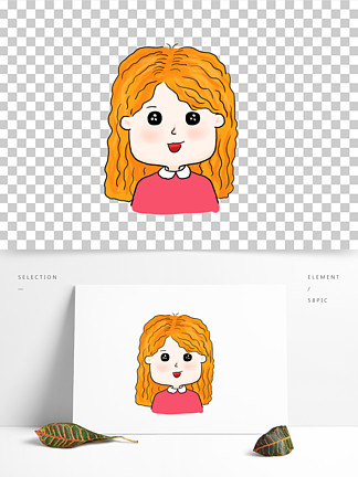 卡通可爱女孩 i>q/i i>版/i>人物女生头像手绘人物