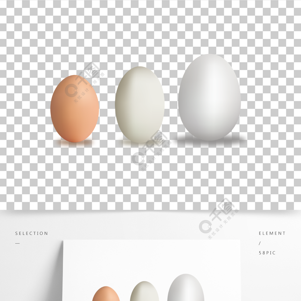鸡蛋鸭蛋鹅蛋ai矢量元素蛋类