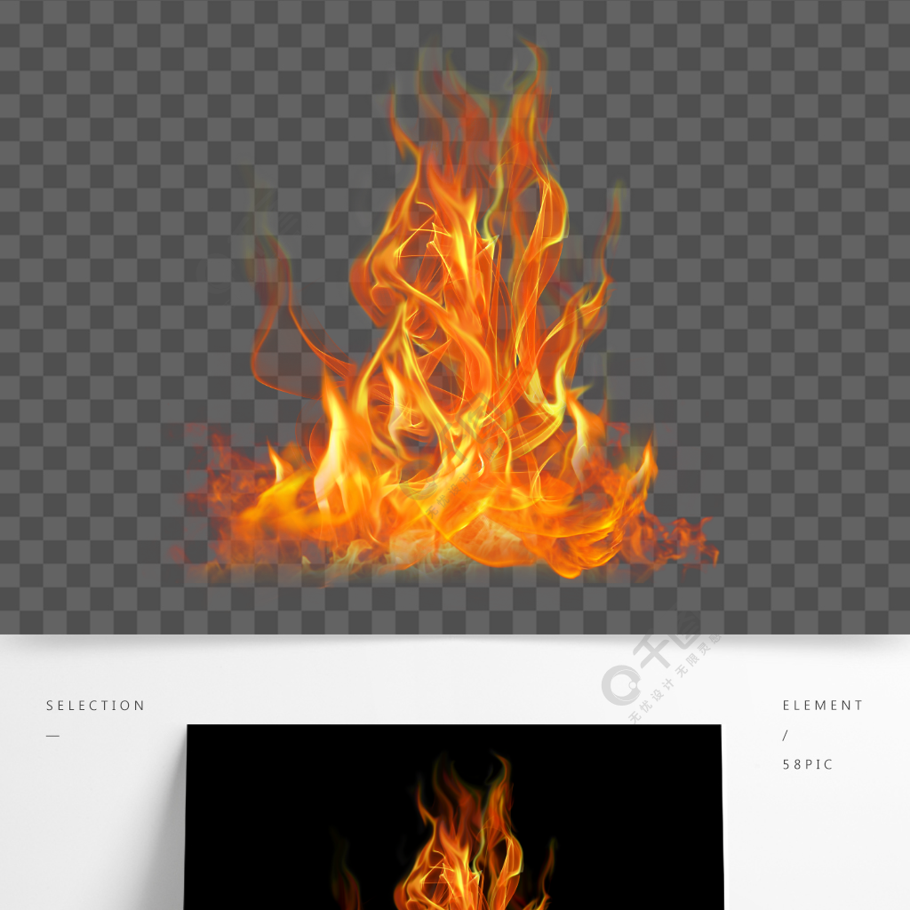 加绒加厚燃烧火焰火苗电商火素材