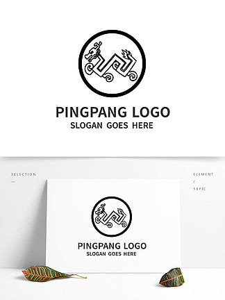 龙中国传统纹样龙元素传媒logo