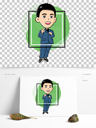 卡通手绘漫画q版男孩可爱儿童boy帅哥