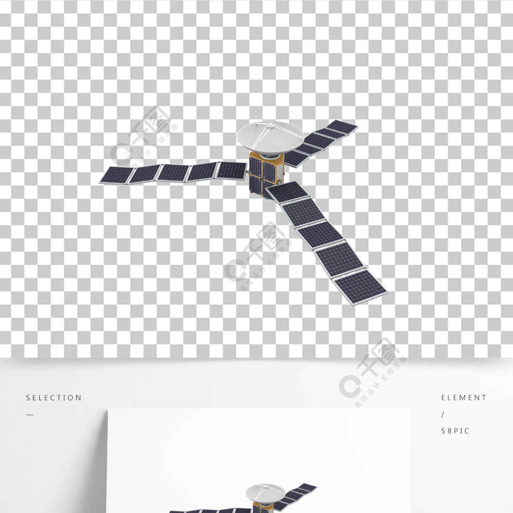 写实三维卫星探测器模型