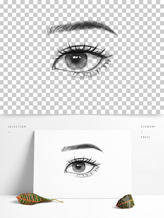 素描风格眼睛免 i>抠/i i>图/i>