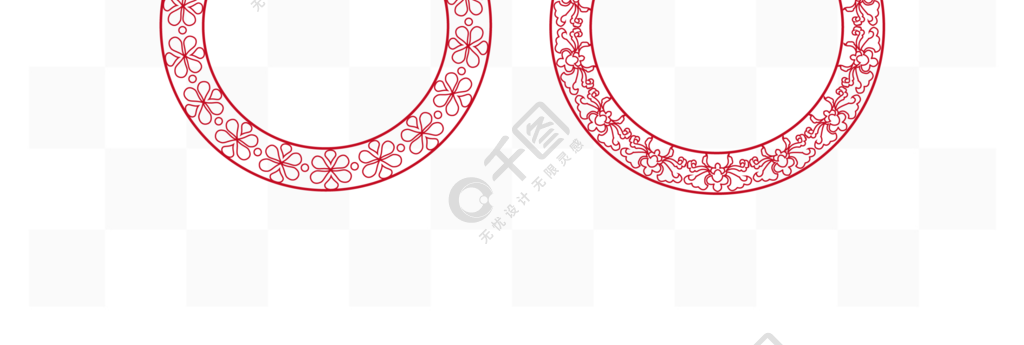 中國風古風傳統古典圓形紋理邊框窗框