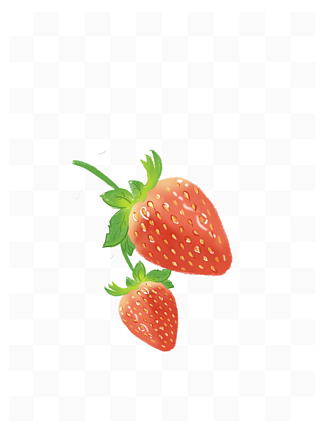 草莓设计元素写实水果插画手绘