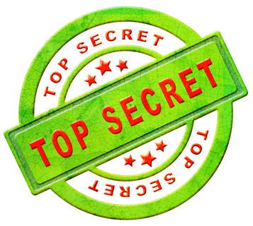 绿色圆形印章内有红色“TOPSECRET”字样