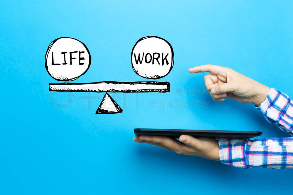 Life and work balance with a tablet computer