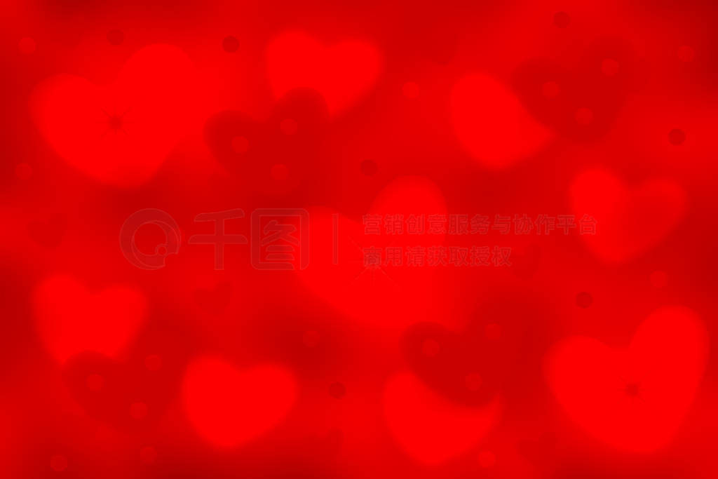 with hearts and bokeh circles for Valentine, mothers and weddin