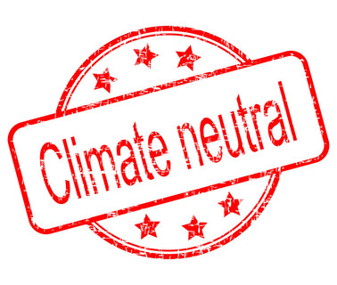 红色圆形印章内有“Climateneutral”字样