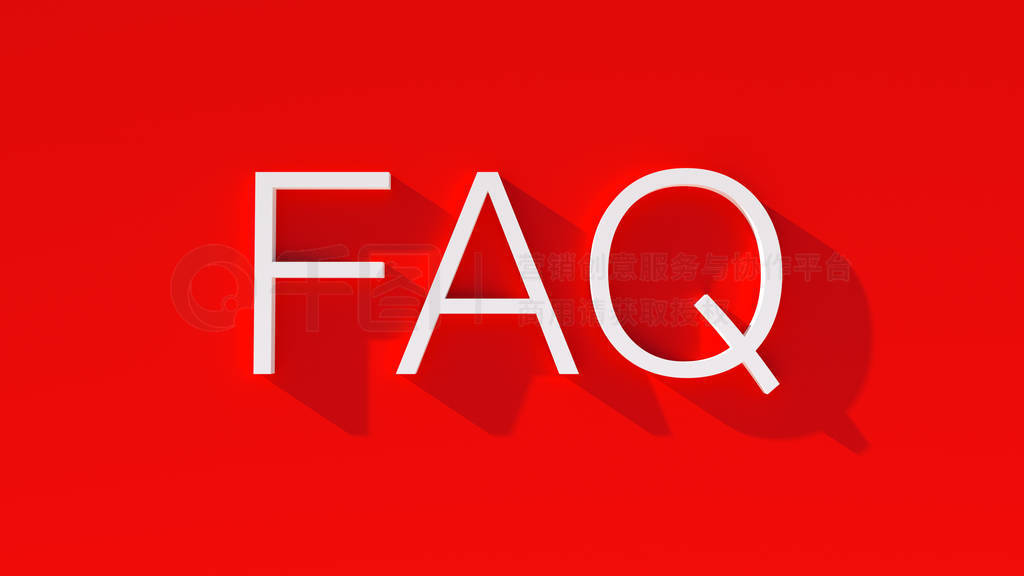 faq app icon against a colored wall - communication concept for