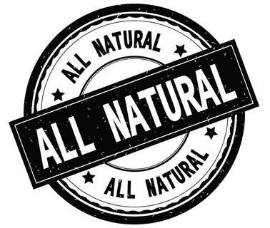 黑色圆形印章内有“ALLNATURAL”字样