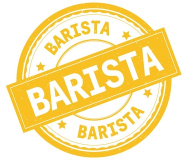 黄色圆形印章内有“BARISTA”字样