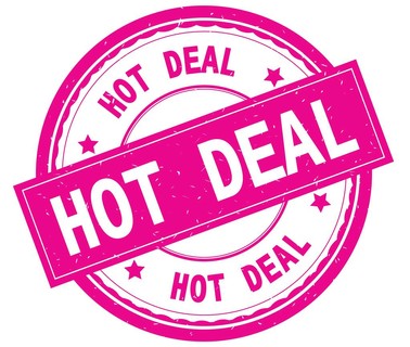 粉色圆形印章内有“HOTDEAL”字样