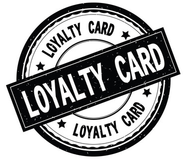 黑色圆形印章上面写着“LoyaltyCard”