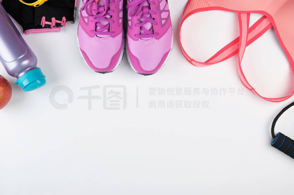 sport textile shoes and other items for fitness