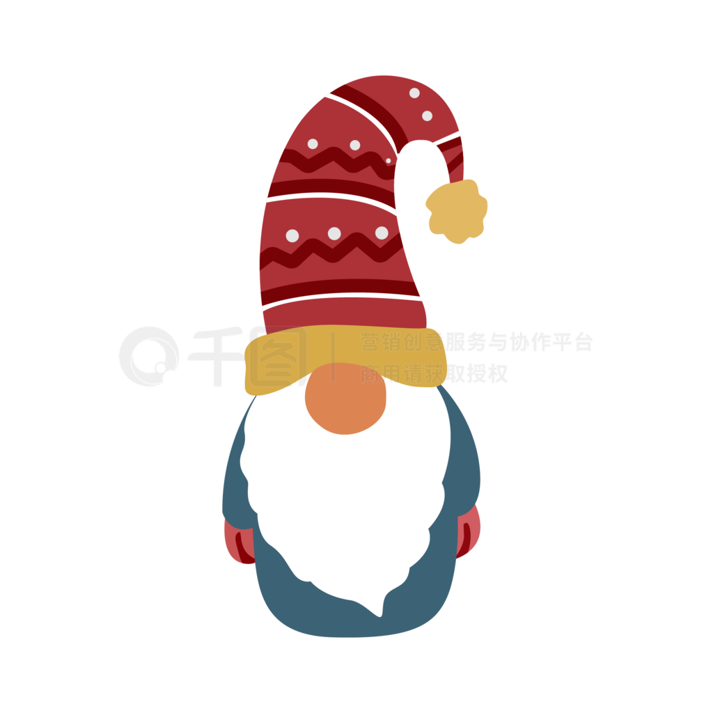 圣诞旗帜与3d纸剪纸帽子，胡子，圣诞老人的胡子插画图片素材_ID:408404648-Veer图库