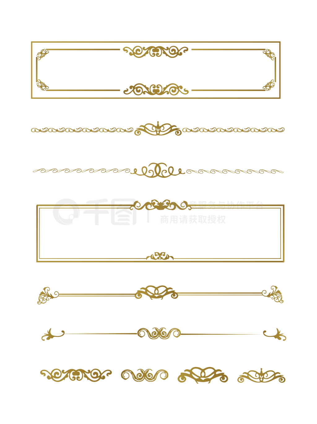 边框纹理免抠元素欧式边框古典花纹装饰纹理复古文本框标题框模板免费下载eps格式3072像素编号40920642 千图网 0141