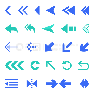 箭头方向点击交互icon矢量图几何箭头标
